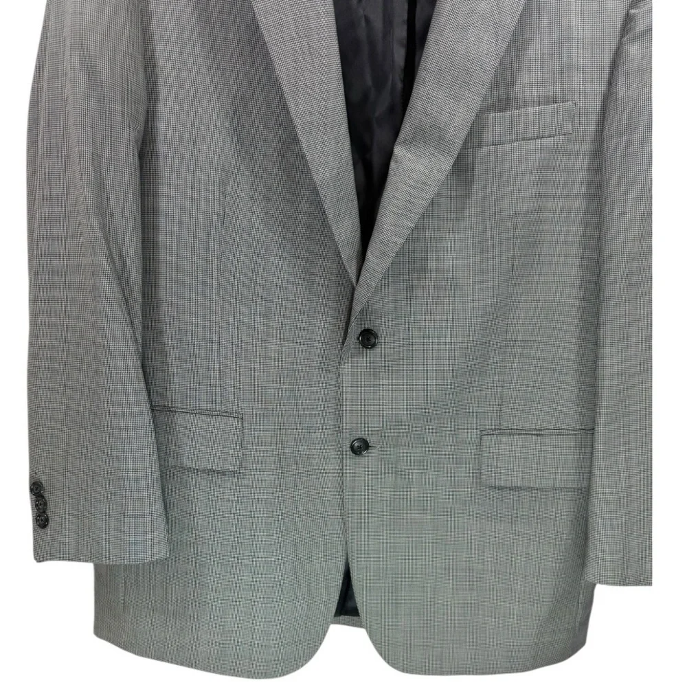 Jos A Bank Men's Wool Two Button Houndstooth Blazer Sport Coat‎ Size 44R Career